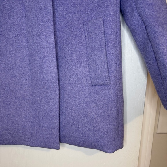 NWT J Crew Lilac Purple Wool Blend Cocoon Pea Coat - Picture 4 of 13
